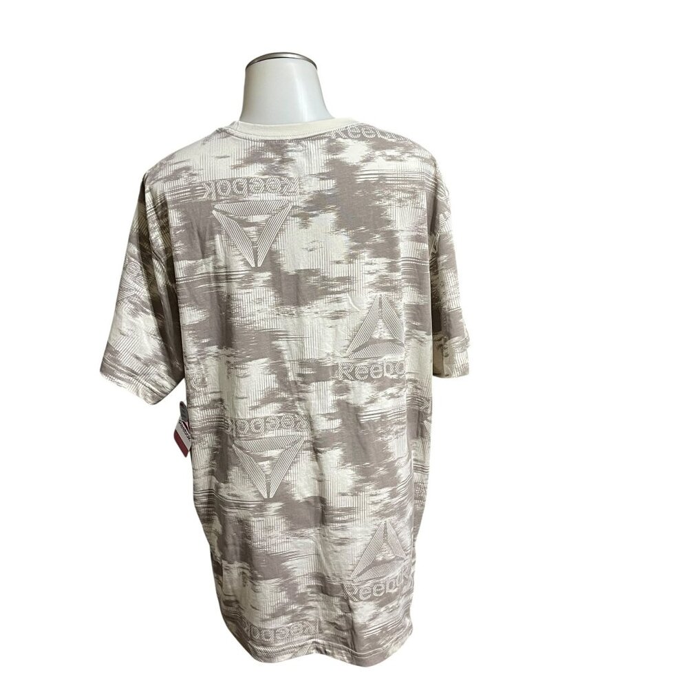 Reebok Mens Classic Graphic T-Shirt Beige/Gray L Cotton Blend - Picture 2 of 15